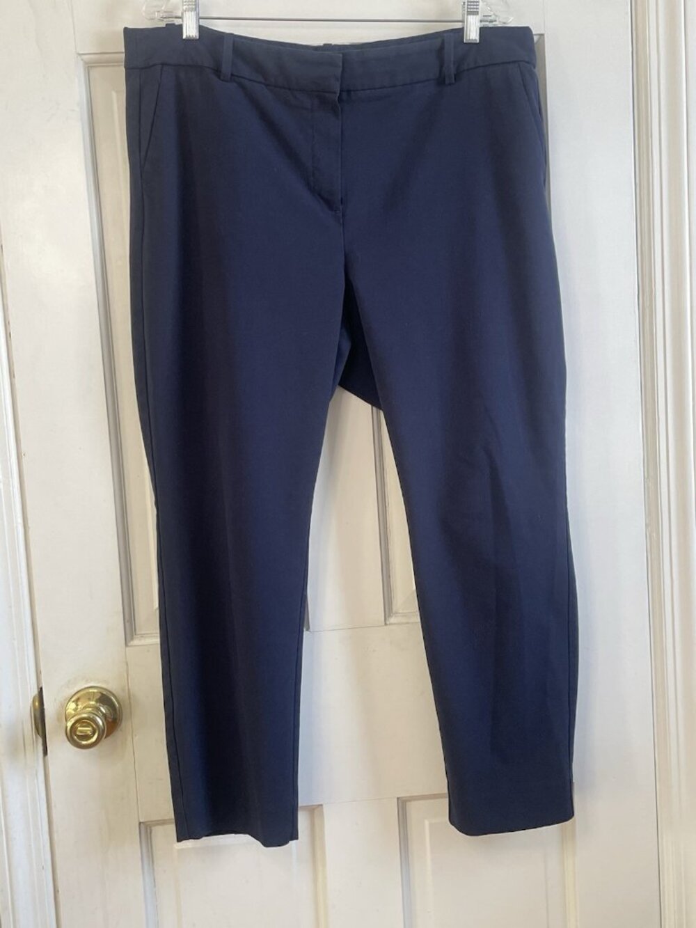 Navy Blue J. Crew Ladies' Ruby Pant Size 16 Casual Preppy Nautical Trousers Plus